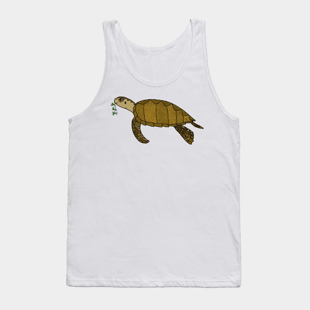 Cute Sea Turtle Tank Top by wanungara